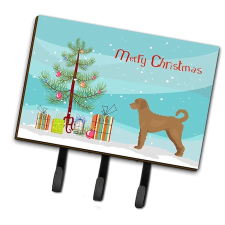 Carolines Treasures Tan Labradoodle Christmas Tree Leash or Key Holder CK3846TH68